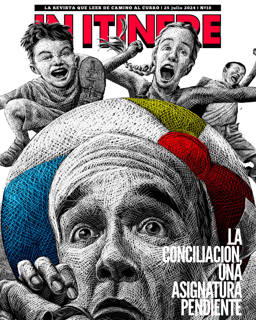 Padre con hijo e hija