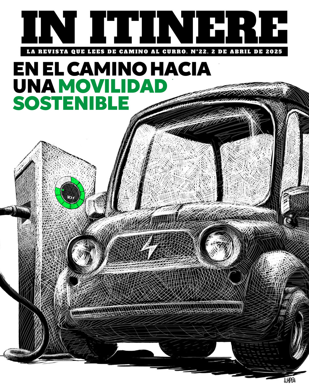 Vehículo eléctrico en estación