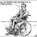 Dibujo de un hombre en silla de ruedas