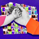 Collage manos madre y bebé