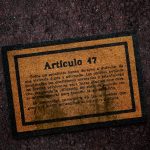 Felpudo con artículo 47 de la Constitución