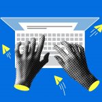 Manos sobre un portátil