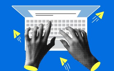 Manos sobre un portátil