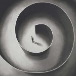 Ilustración persona dentro de un laberinto