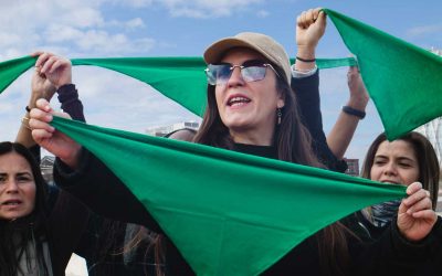 Manifestantes en defensa del aborto